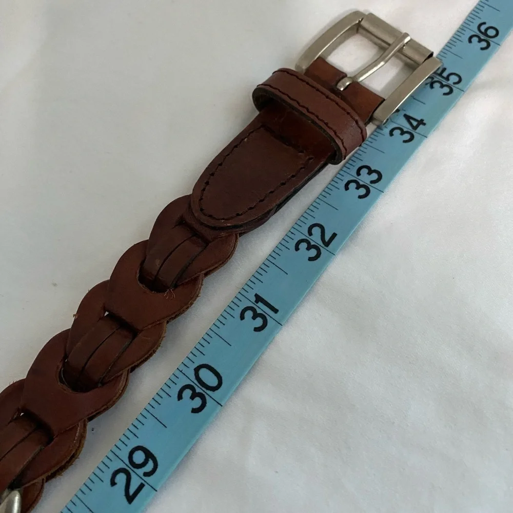AIMEE LYNN Vintage Brown Women’s Leather Belt Leather Horseshoe bit Belt Sz M